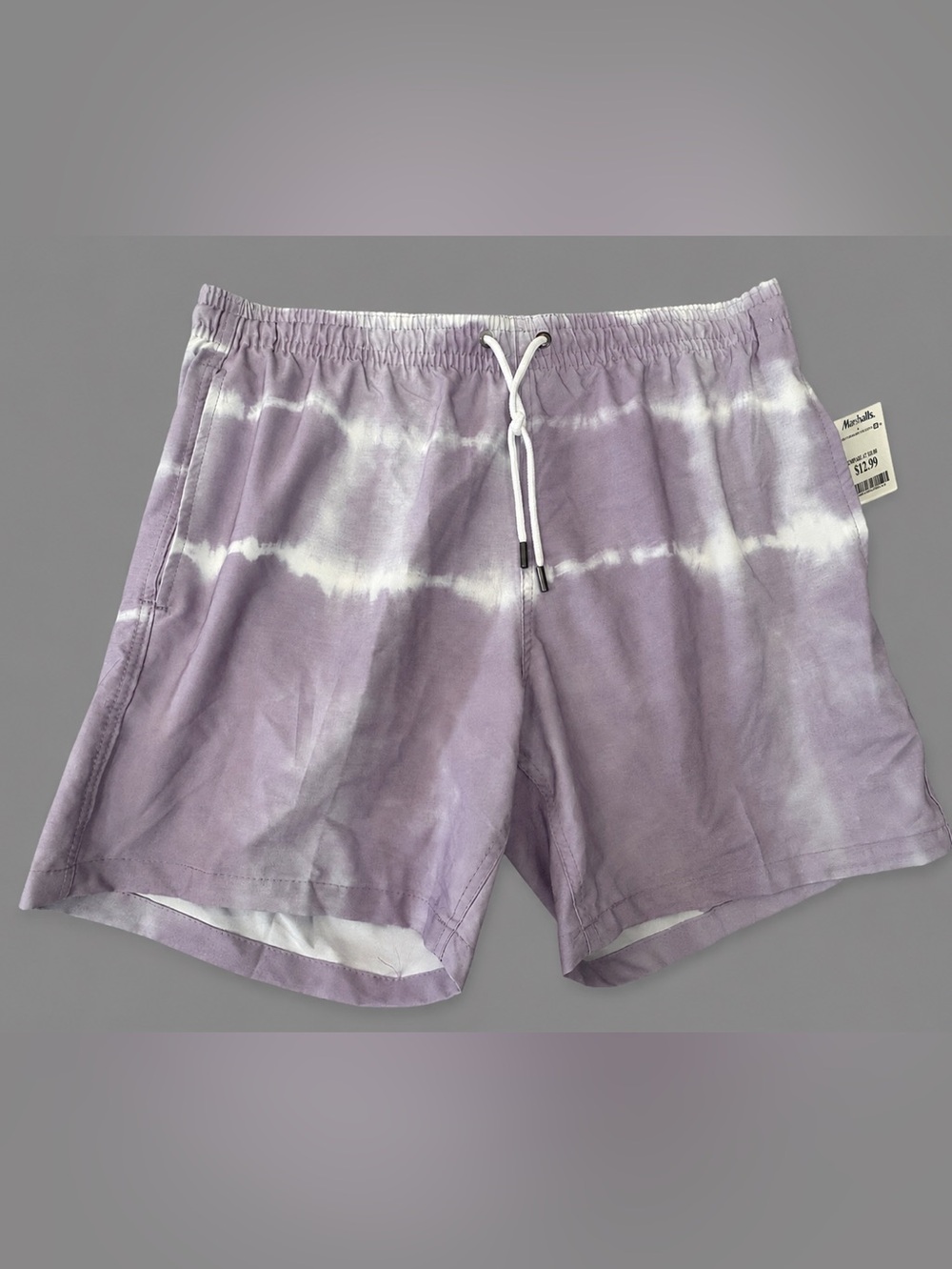 NWT Trunks Surf & Swim Co Purple Tie Dye Swim Trunks XL